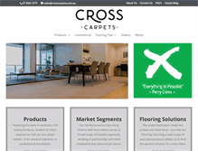 Tablet Screenshot of crosscarpets.com.au